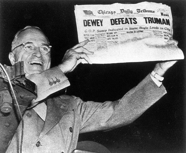 Dewey Defeats Truman Headline